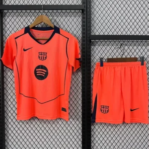 Barcelona 2025/26 Third Kids Kit Fan Version - Front View | KFCOOL
