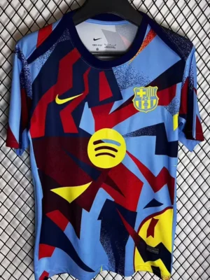 Barcelona 2025/26 Blue Yellow Special Edition Training Shirt - Front View Barcelona 2025/26 Blue Yellow Special Edition Training Shirt - Front View | KFCOOL