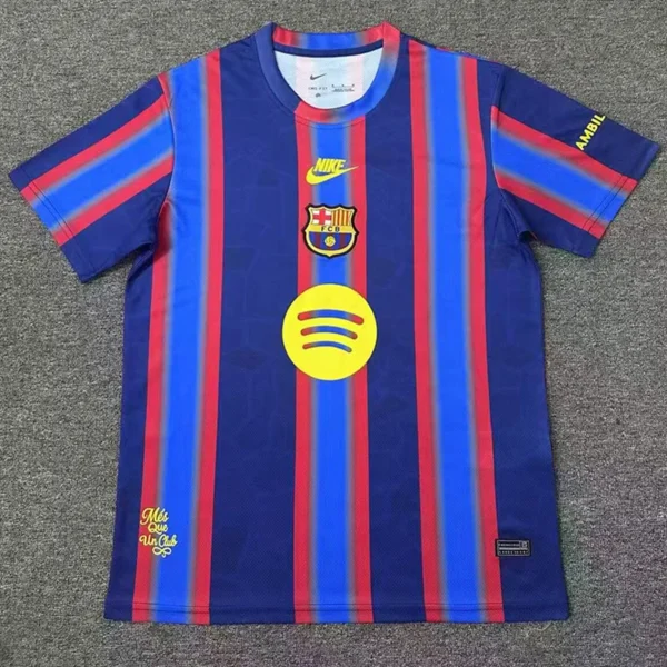 Barcelona 2025/26 Blue Red Training Shirt - Front View | KFCOOL