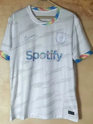 Barcelona 2025/26 White Special Edition Training Shirt - Front View | KFCOOL
