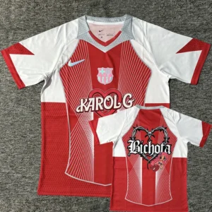 Barcelona 2025/26 Red White Training Shirt - Front View Barcelona 2025/26 Red White Training Shirt - Front View | KFCOOL