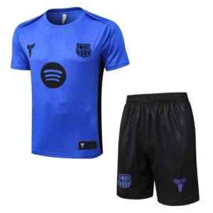 Barcelona 2025/26 Blue Black Training Short Suit - Front View Barcelona 2025/26 Blue Black Training Short Suit - Front View | KFCOOL