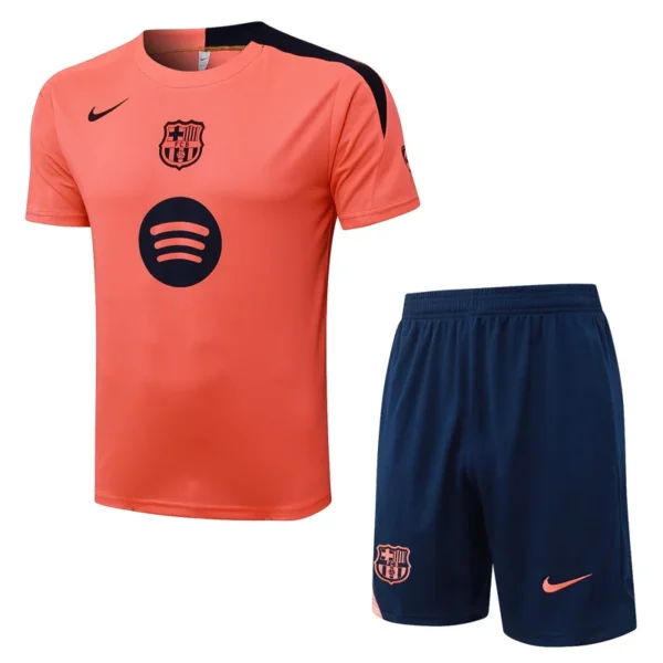 Barcelona 2025/26 Orange Training Short Suit - Front View Barcelona 2025/26 Orange Training Short Suit - Front View | KFCOOL