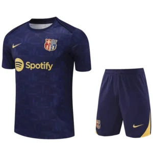 Barcelona 2025/26 Royal Blue Training Short Suit - Front View Barcelona 2025/26 Royal Blue Training Short Suit - Front View | KFCOOL