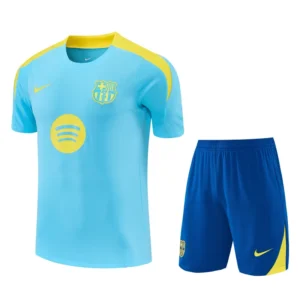 Barcelona 2025/26 Sky Blue Training Short Suit - Front View Barcelona 2025/26 Sky Blue Training Short Suit - Front View | KFCOOL