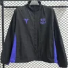 Barcelona 2025/26 Black Windbreaker - Front View | KFCOOL