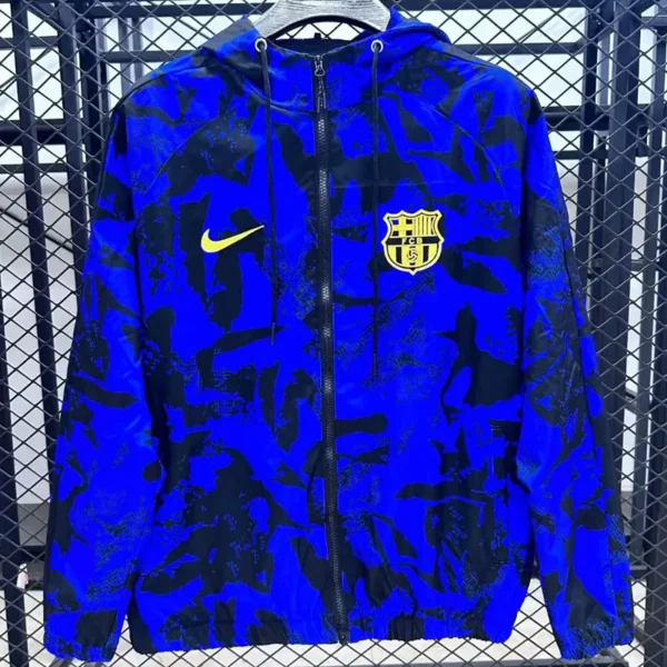 Barcelona 2025/26 Blue Windbreaker - Front View | KFCOOL