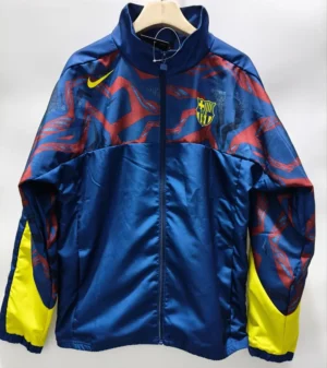 Barcelona 2025/26 Blue Yellow Windbreaker - Front View | KFCOOL