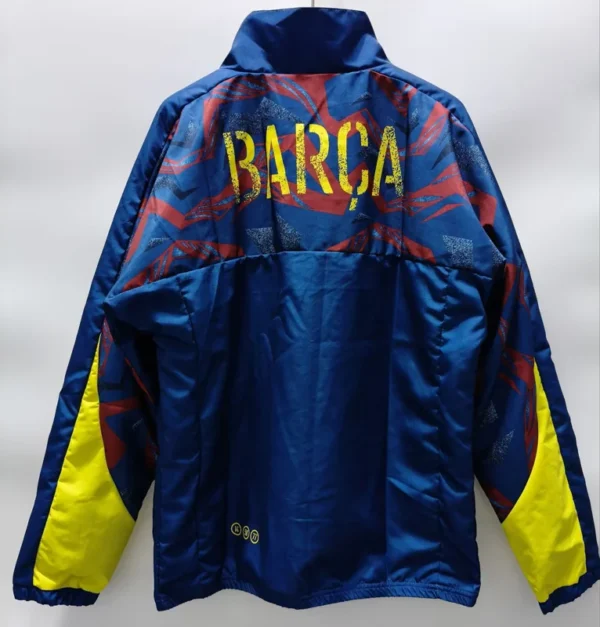 Barcelona 2025/26 Blue Yellow Windbreaker - Back View | KFCOOL