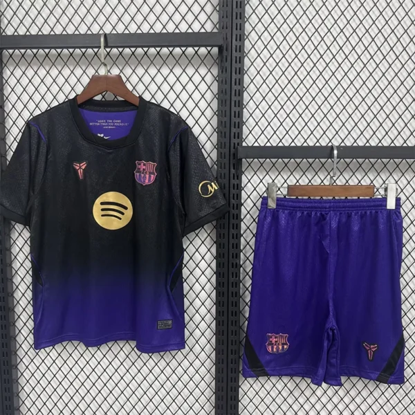 Barcelona 2026/27 Away Kids Kit Fan Version - Front View - KFCool – Football Jerseys & Soccer Kits Store Barcelona 2026/27 Away Kids Kit Fan Version - Front View | KFCOOL