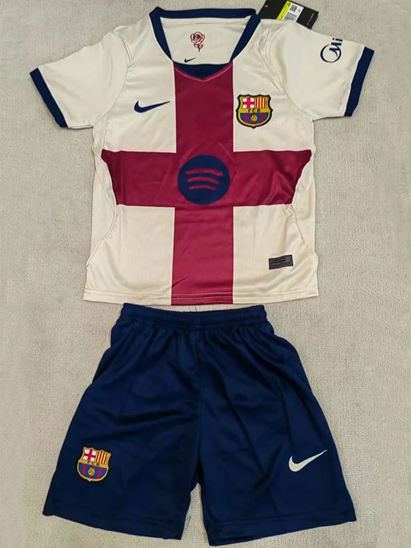 Barcelona 2026/27 Fourth Kids Kit Fan Version - Front View | KFCOOL
