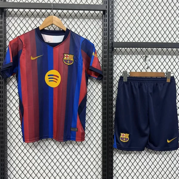 Barcelona 2026/27 Home Kids Kit Fan Version - Front View - KFCool – Football Jerseys & Soccer Kits Store Barcelona 2026/27 Home Kids Kit Fan Version - Front View | KFCOOL