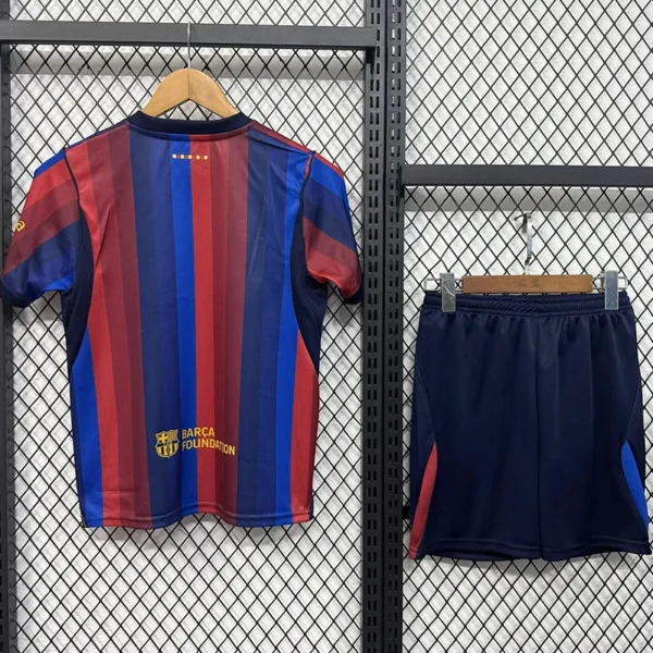 Barcelona 2026/27 Home Kids Kit Fan Version - Back View - KFCool – Football Jerseys & Soccer Kits Store Barcelona 2026/27 Home Kids Kit Fan Version - Back View | KFCOOL