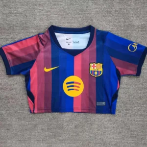 Barcelona 2026/27 Home Women Crop Jersey Fan Version - Front View Barcelona 2026/27 Home Women Crop Jersey Fan Version - Front View | KFCOOL