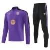 Barcelona 2026/27 Purple Half Pull Tracksuit - Front View | KFCOOL