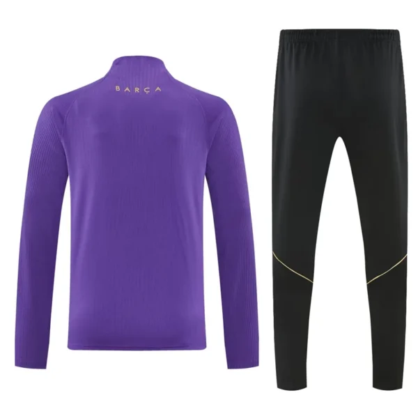 Barcelona 2026/27 Purple Half Pull Tracksuit - Back View | KFCOOL