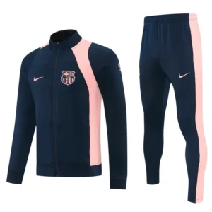 Barcelona 2026/27 Blue Pink Jacket Tracksuit - Front View Barcelona 2026/27 Blue Pink Jacket Tracksuit - Front View | KFCOOL