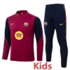 Barcelona 2026/27 Kids Half Pull Tracksuit - Front View | KFCOOL