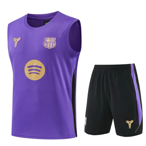 Barcelona 2026/27 Purple Sleeveless Shorts - Front View | KFCOOL