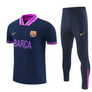 Barcelona 2026/27 Short Sleeve Pants Suit - Front View Barcelona 2026/27 Short Sleeve Pants Suit - Front View | KFCOOL