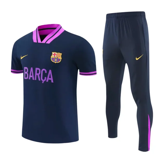 Barcelona 2026/27 Short Sleeve Pants Suit - Front View | KFCOOL