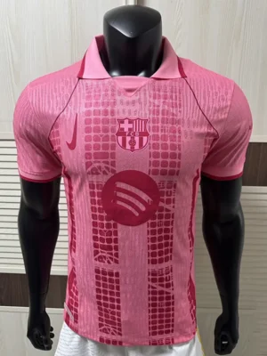 Barcelona 2026/27 Pink Special Edition Training Shirt Player Version - Front View | KFCOOL