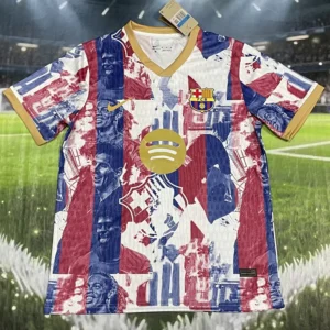 Barcelona 2026/27 White Red Special Edition Training Shirt - Front View | KFCOOL