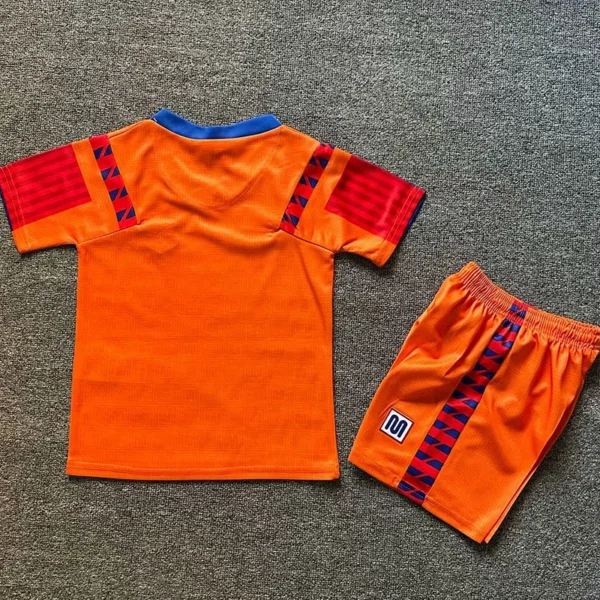 Barcelona 1991/92 Retro Away Kids Kit Fan Version - Back View - KFCool – Football Jerseys & Soccer Kits Store Barcelona 1991/92 Retro Away Kids Kit Fan Version - Back View | KFCOOL