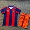 Barcelona 1991/92 Retro Home Kids Kit Fan Version - Front View | KFCOOL