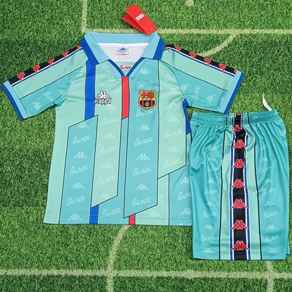 Barcelona 1996/97 Retro Away Kids Kit Fan Version - Front View | KFCOOL