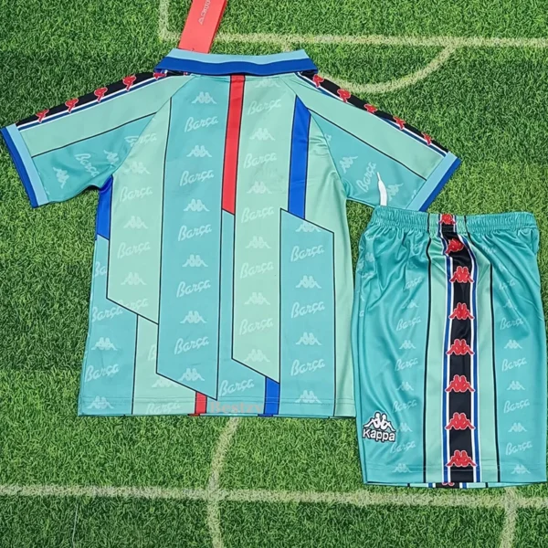Barcelona 1996/97 Retro Away Kids Kit Fan Version - Back View | KFCOOL