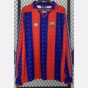Barcelona 1996/97 Retro Home Long Sleeve Jersey Fan Version - Front View Barcelona 1996/97 Retro Home Long Sleeve Jersey Fan Version - Front View | KFCOOL
