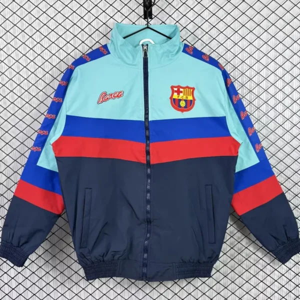 Barcelona 1996/97 Retro Windbreaker - Front View - KFCool – Football Jerseys & Soccer Kits Store Barcelona 1996/97 Retro Windbreaker - Front View | KFCOOL