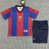 Barcelona 1998/99 Retro Away Kids Kit Fan Version - Front View | KFCOOL