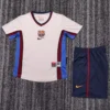 Barcelona 1998/99 Retro Away White Kids Kit Fan Version - Front View | KFCOOL