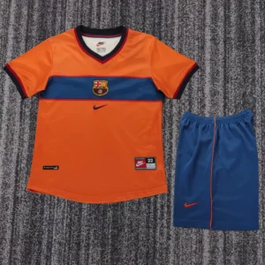 Barcelona 1998/99 Retro Third Kids Kit Fan Version - Front View Barcelona 1998/99 Retro Third Kids Kit Fan Version - Front View | KFCOOL