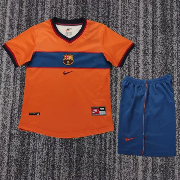 Barcelona 1998/99 Retro Third Kids Kit Fan Version - Front View | KFCOOL