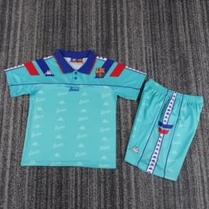 Barcelona 1992/95 Retro Away Kids Kit Fan Version - Front View Barcelona 1992/95 Retro Away Kids Kit Fan Version - Front View | KFCOOL