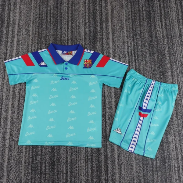 Barcelona 1992/95 Retro Away Kids Kit Fan Version - Front View | KFCOOL
