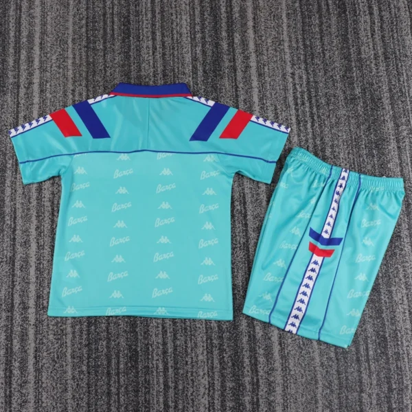 Barcelona 1992/95 Retro Away Kids Kit Fan Version - Back View | KFCOOL