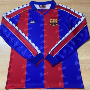 Barcelona 1992/95 Retro Home Long Sleeve Jersey Fan Version - Front View Barcelona 1992/95 Retro Home Long Sleeve Jersey Fan Version - Front View | KFCOOL