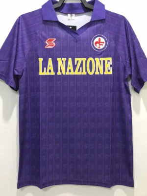 Fiorentina 1989/90 Retro Home Jersey Fan Version - Front View Fiorentina 1989/90 Retro Home Jersey Fan Version - Front View | KFCOOL