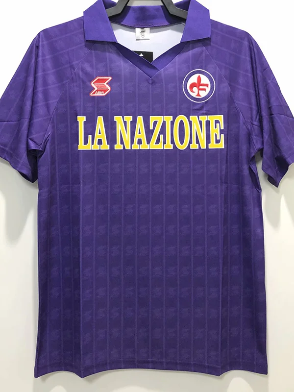 Fiorentina 1989/90 Retro Home Jersey Fan Version - Front View Fiorentina 1989/90 Retro Home Jersey Fan Version - Front View | KFCOOL