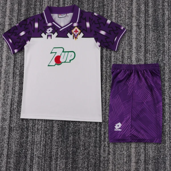Fiorentina 1992/93 Retro Away Kids Kit Fan Version - Front View | KFCOOL