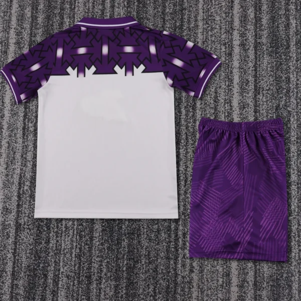 Fiorentina 1992/93 Retro Away Kids Kit Fan Version - Back View | KFCOOL