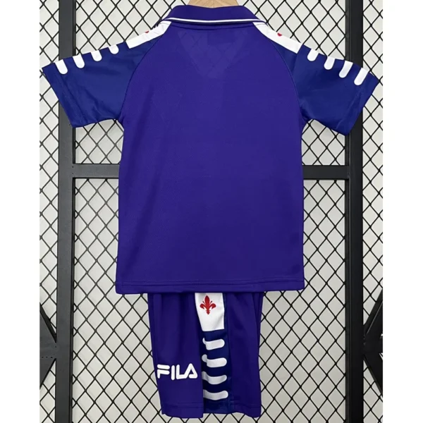 Fiorentina 1998/99 Retro Home Kids Kit Fan Version - Back View | KFCOOL