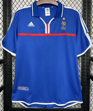 France 2000/01 Retro Home Jersey Fan Version - Front View | KFCOOL