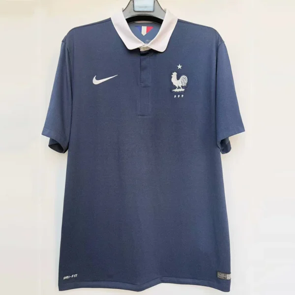 France 2014/15 Retro Home Jersey Fan Version - Front View | KFCOOL