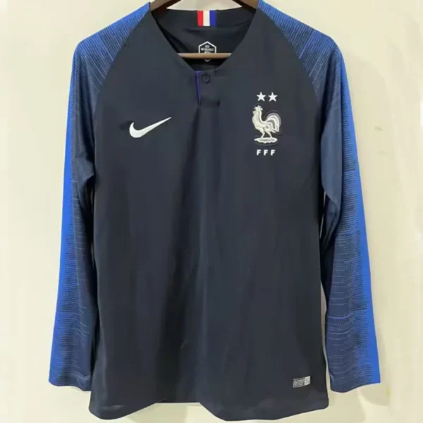 France 2018/19 Home Long Sleeve Jersey Fan Version - Front View | KFCOOL