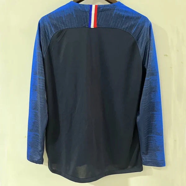 France 2018/19 Home Long Sleeve Jersey Fan Version - Back View | KFCOOL